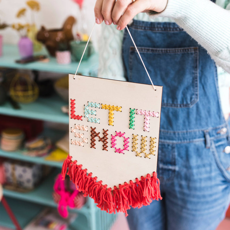 Let It Snow Embroidery Board Kit