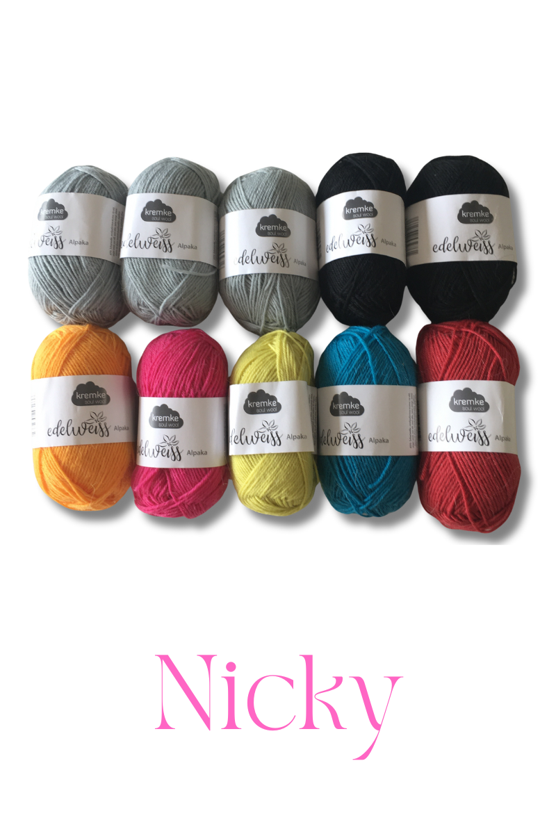 Yarn Bundles for Color Spell Shawl by Joji Locatelli in Kremke Soul Wool Edelweiss Alpaka 4-ply