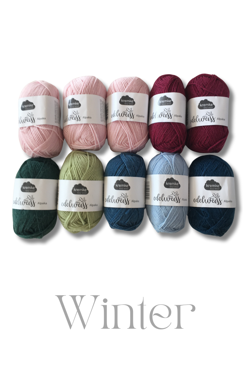 Yarn Bundles for Color Spell Shawl by Joji Locatelli in Kremke Soul Wool Edelweiss Alpaka 4-ply