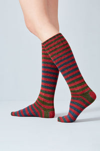 Urth Yarns Christmas Uneek Sock Kit: Hand-dyed, self-striping & matching sock kit