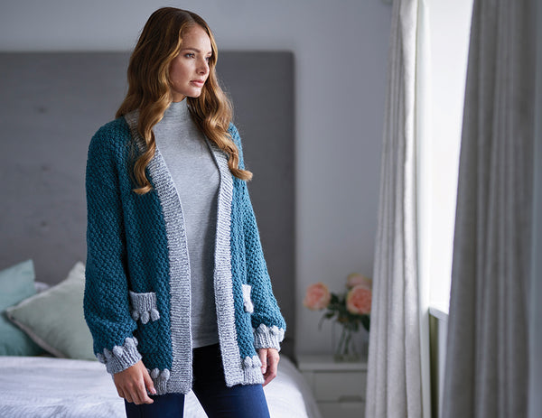 Janoah Bobble Cardigan by Chloe Birch for West Yorkshire Spinners Re:Treat