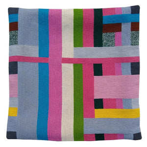Fru Zippe Woollen Cross Stitch Kit: Still Life In Pink Cushion Cover