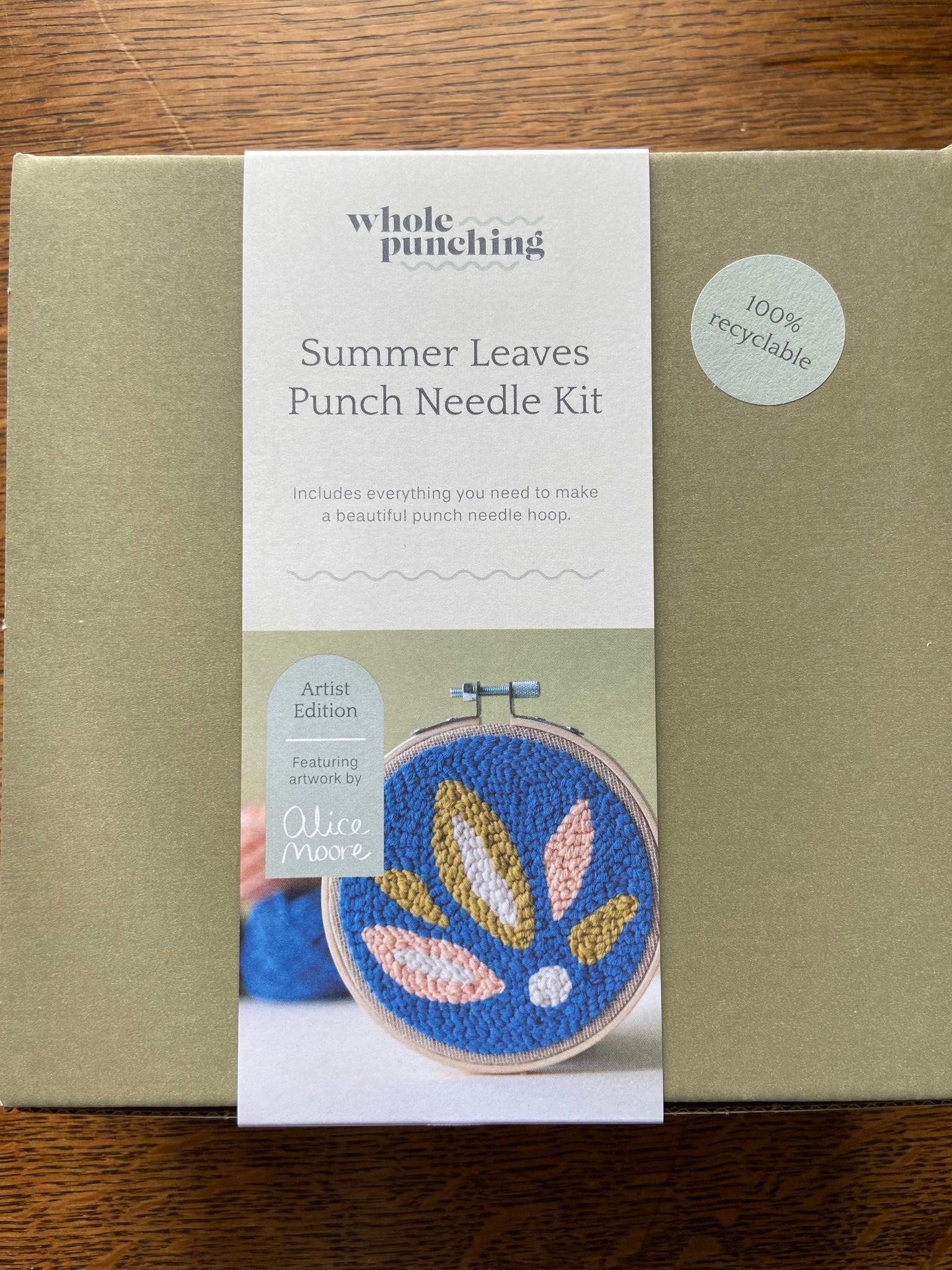 Summer leaves punch needle kit for beginners – Whole Punching