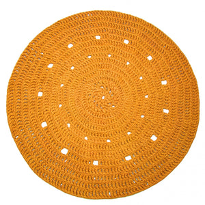 Hoooked DIY Craft Set Crochet Round Rug: Yellow or Grey