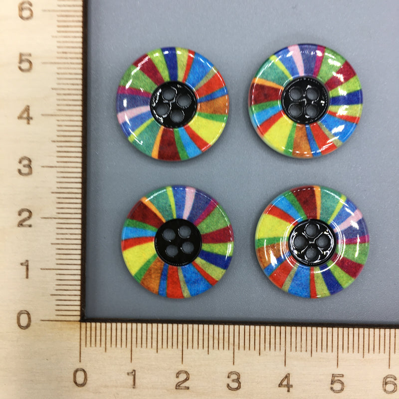 Multicolour "Wheel" Button B023