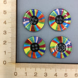 Multicolour "Wheel" Button B023