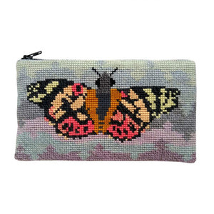 Fru Zippe Cross Stitch Kit - Butterfly Pencil Case / Make-Up Bag