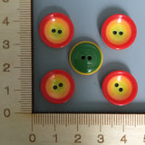 Colourful Circular Button (lime/orange/red) B002