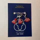 Hand Made Stitch Markers by Janet Friel Designs - Winter Knitwear