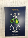 Hand made Stitch Markers by Janet Friel Designs - Avocados