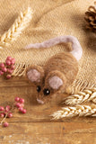 Brown Mouse Brooch Needle Felting Kit